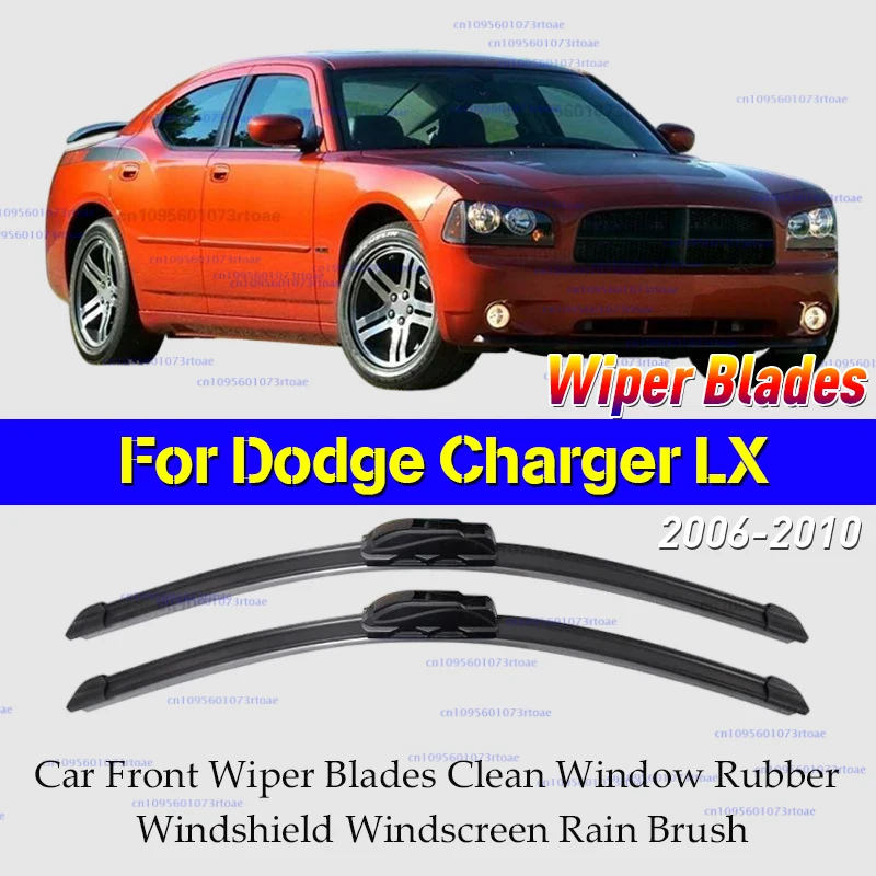 

For Dodge Charger LX 2006-2010 Car Front Wiper Blades Clean Window Rubber Windshield Windscreen Rain Brush