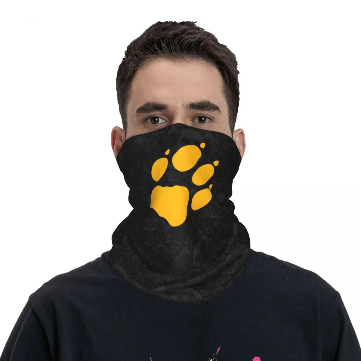 Jack Yellow Wolfskin Bandana Neck Gaiter Motorcycle Club Jack Wolfskin Face Scarf Running Unisex Adult All Season