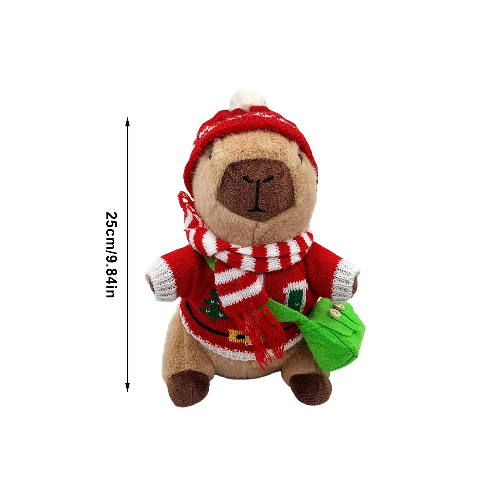 Capibara Peluche Con Vestiti Di Natale Giocattolo Sveglio Figurina 9.8in Capibara Vestire Giocattolo Per Ragazzi Ragazze Adulti Giovani Amici Viaggi