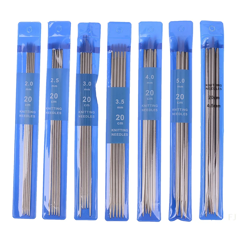 35pcs 20cm Straight Knitting Needles Stainless Steel DIY Crochet Hooks Tool