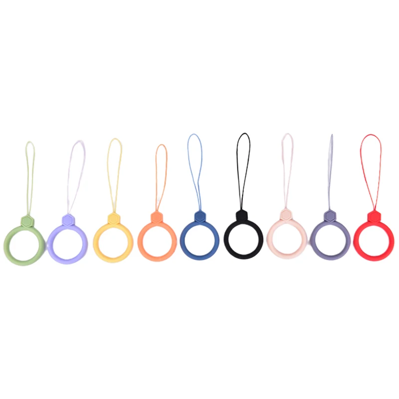 Finger Ring Anti-lost Universal Phone Short Lanyard Silicone Pendant Ring Strap