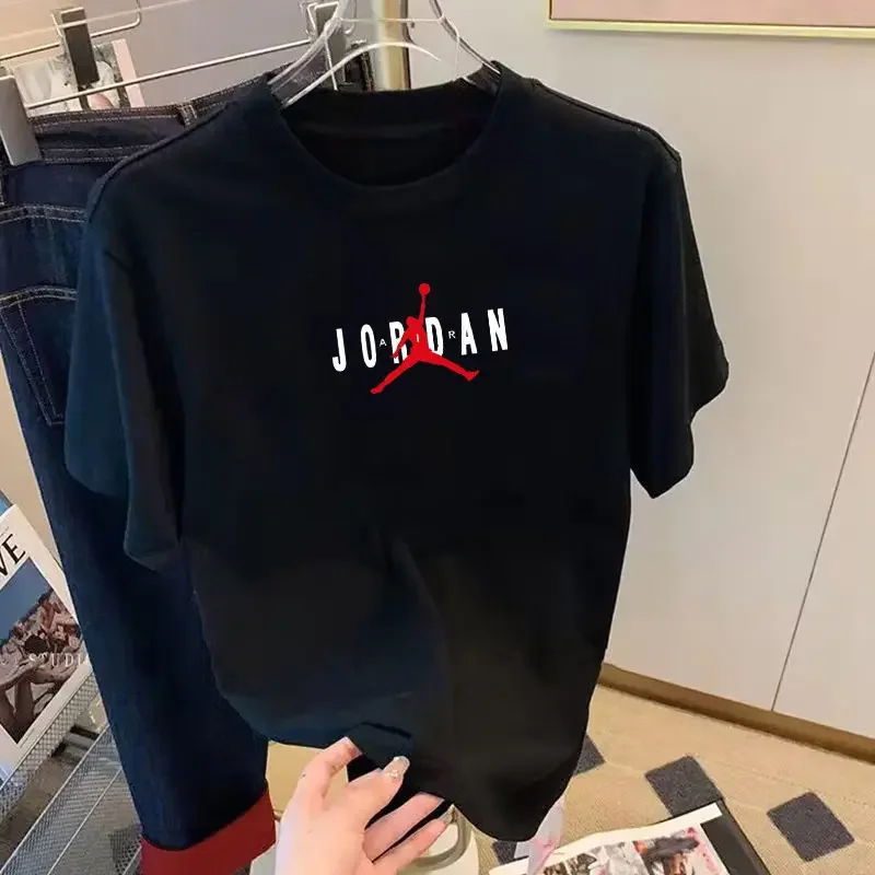 

2025 г. Модная спортивная повседневная летняя футболка. Популярная мужская и женская спортивная рубашка с круглым вырезом и короткими рукавами в стиле ретро.