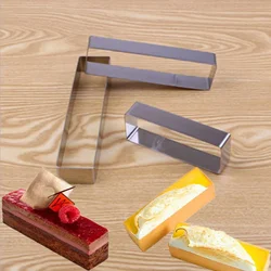Small Stainless Steel Mousse Ring Rectangle Cake Ring Cookie Cutters Mousse Cake Mold
