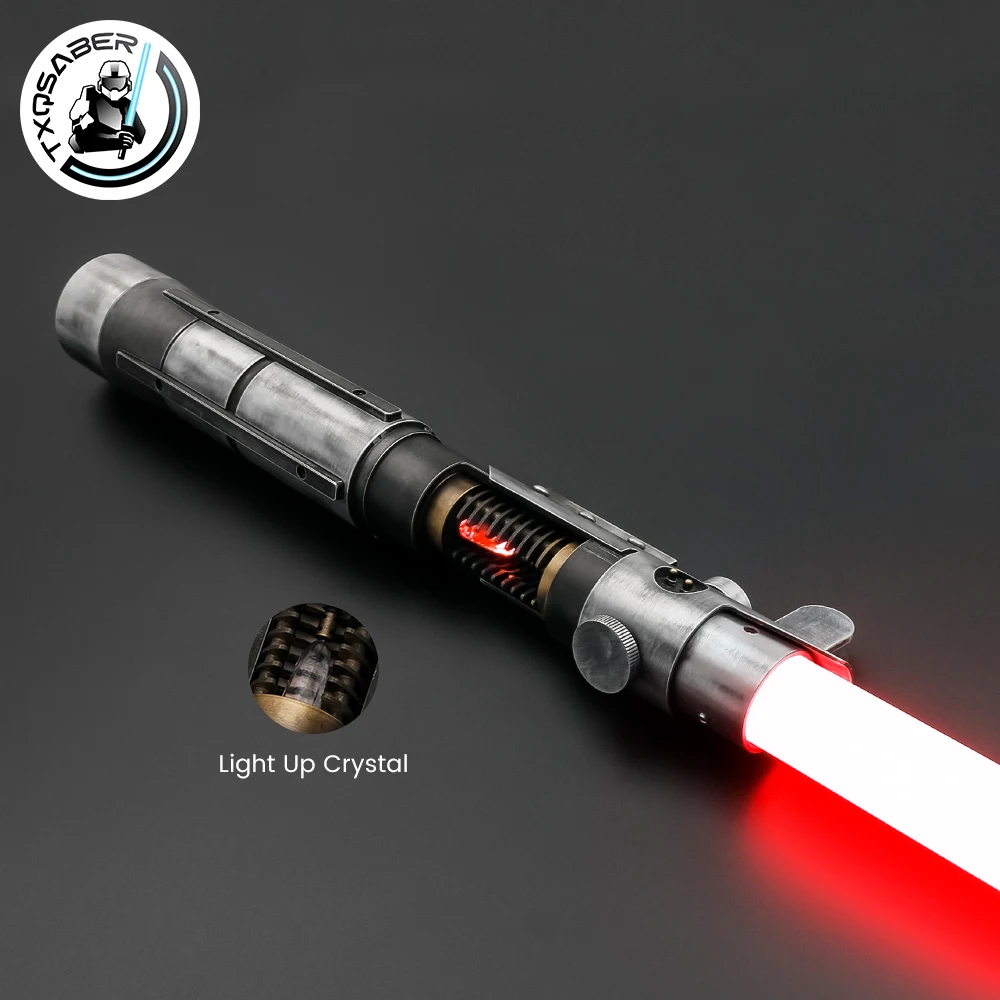 TXQSABER Neo Pixel Lightsaber Proffie 2.2 Smooth Swing Metal Handle Force Blaster Cosplay Laser Sword Crystal Chamber Starkiller