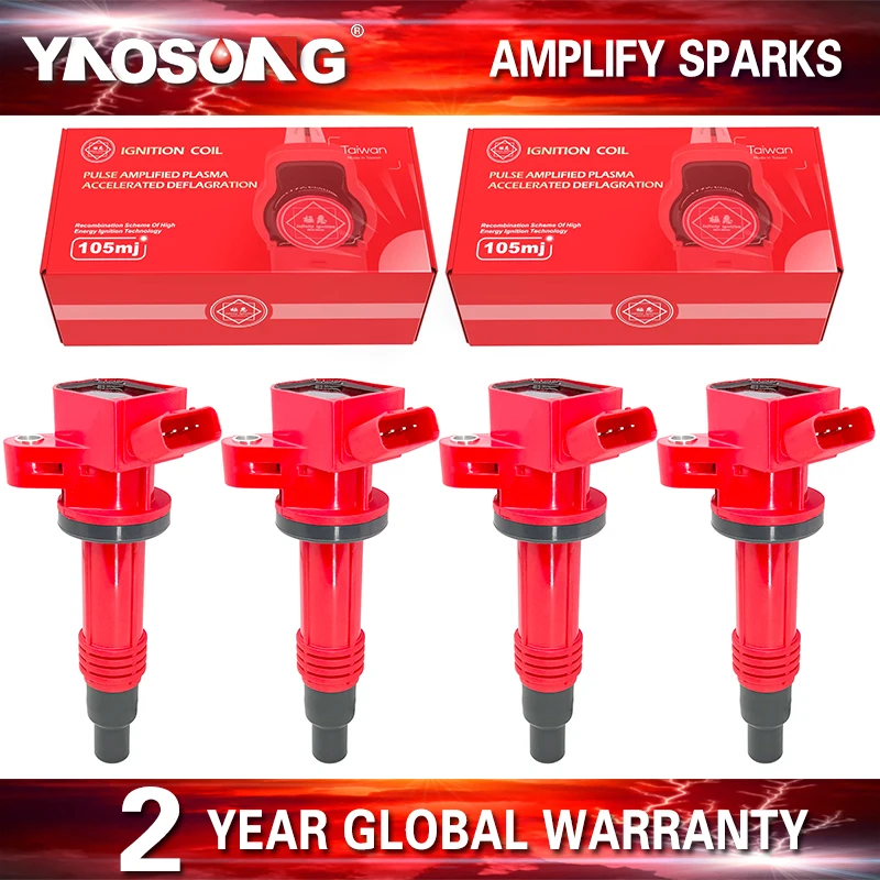 

4 шт., высокопроизводительная катушка зажигания гоночного автомобиля в сборе для TOYOTA Altezza Gita SXE10 90919-02236 9091902236