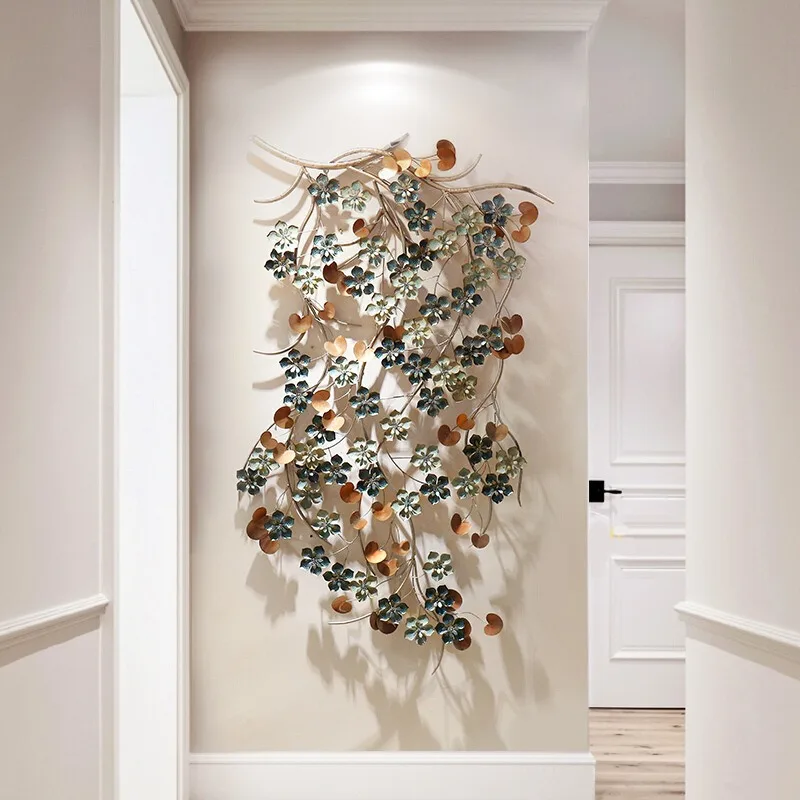 Plum blossom wrought iron wall decoration, entrance wall pendant, living room wall decoration pendant