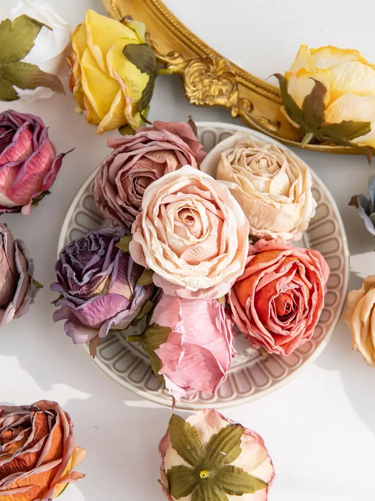 5 Stück künstliche Rosen, ideal für Hochzeitsdekoration, Brautstrauß, Kränze, Vasen, Garten, Wanddekoration, Partydekoration, zum Selbergestalten, als Geschenk, zum Valentinstag. – Detail 3