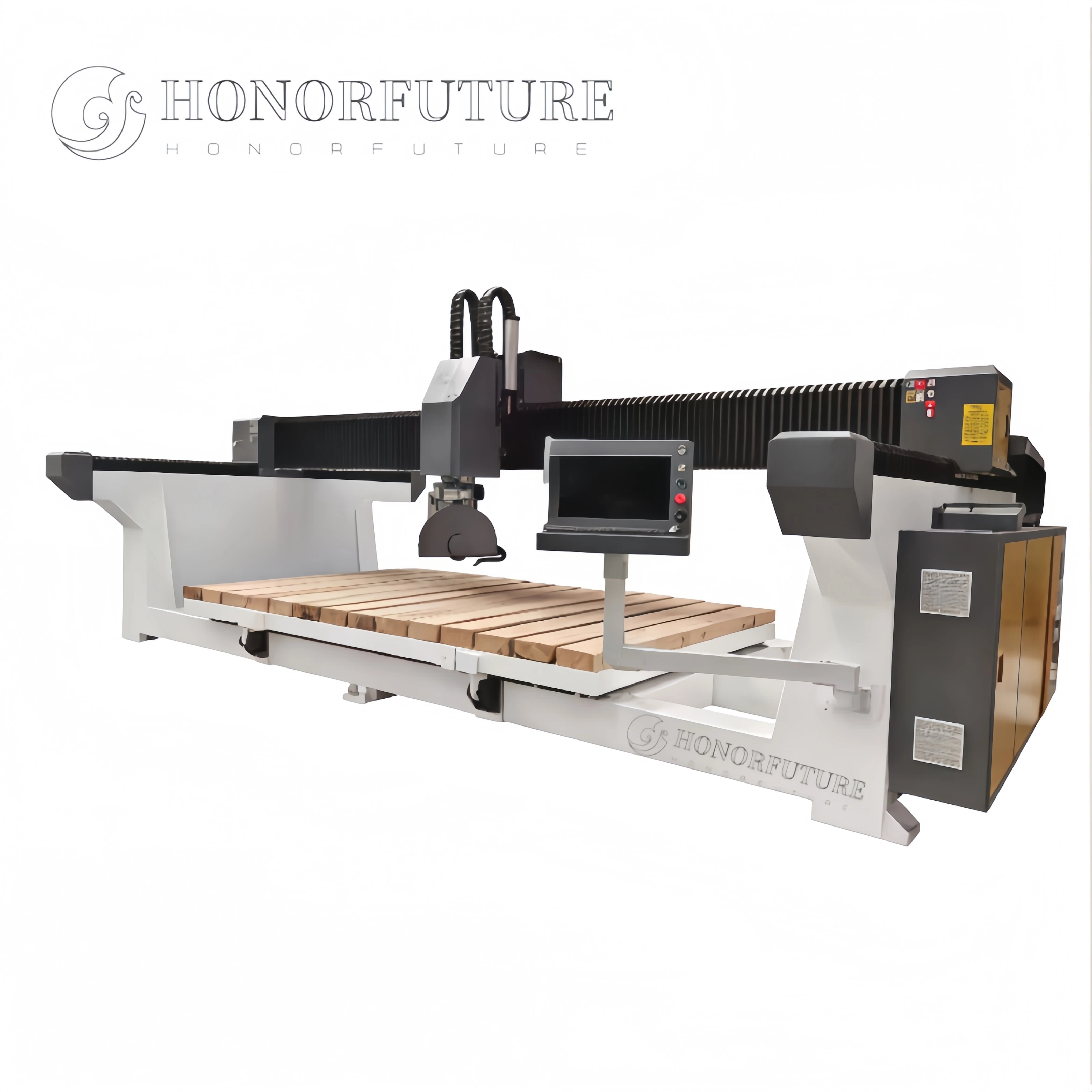 Professional Granite Quartz Marble Stone Cutting Machinery Automatic Industrial 5 Axis CNC Bridge Saw Stone Cutting Machine Tool