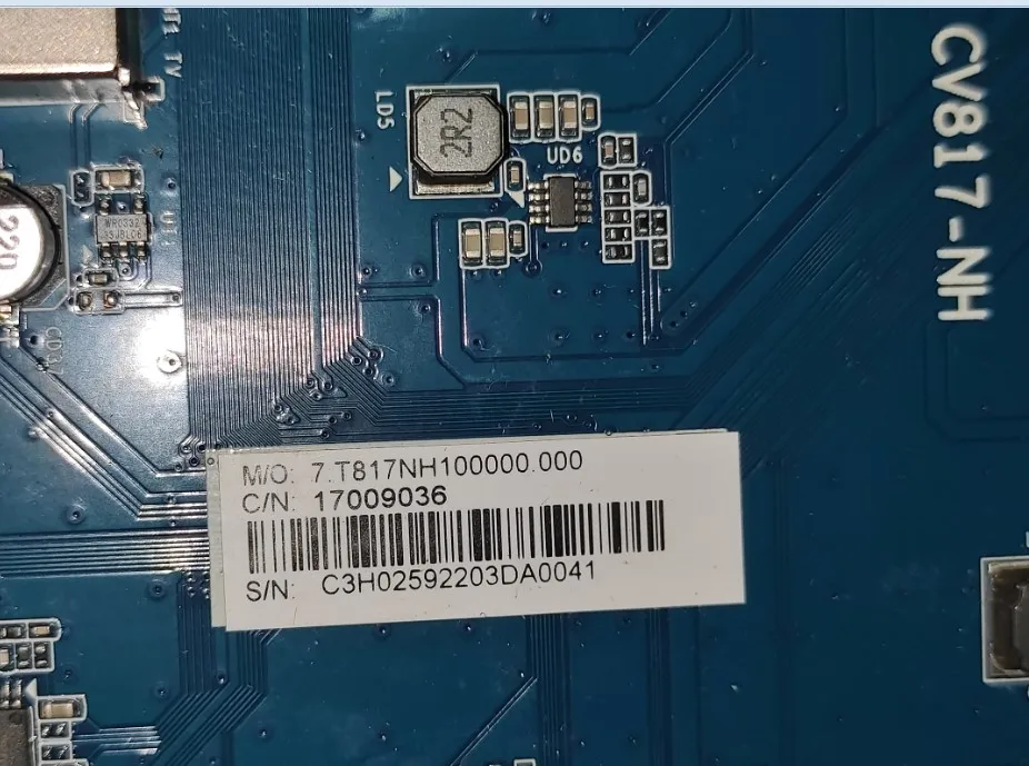 Motherboard TV CV817-NH CV817-VH membutuhkan catu daya siaga yang baik dan bekerja dengan baik