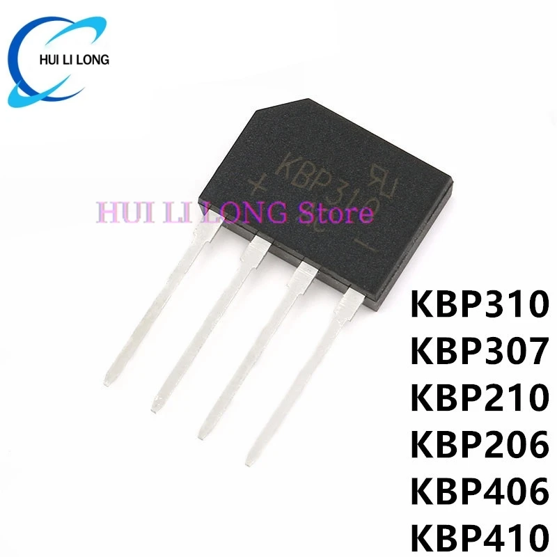 10PCS KBP310 1000V 3A bridge rectifier KBP206 KBP210 KBP307 KBP406 KBP310 KBP410