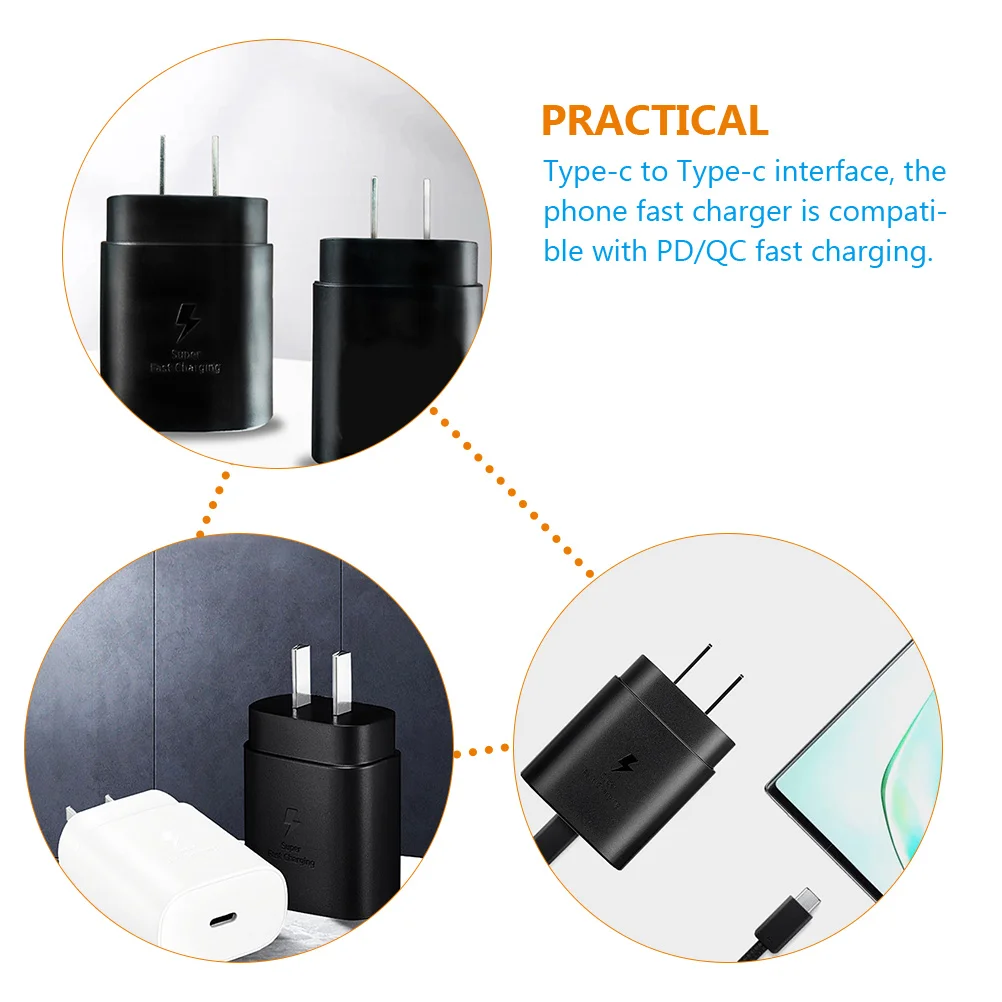 

25W Fast for Phones Type C PD QC Charging Adapter Intelligent Output Mobile Phone Wall Supplies
