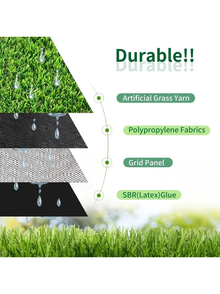 SV7'X13' Realistic Indoor/Outdoor Artificial Grass/Turf 7 FT X 13 FT (91 Square FT)