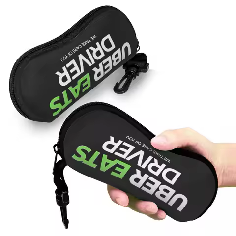 Uber Eats Driver Logo Food Delivery Driver Shell Glasses Case Portable Sunglasses Box Women Men Soft Eyeglass Bag Pouch