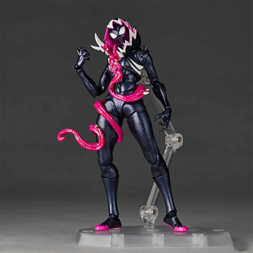 100% Original Kaiyodo Amazing Yamaguchi, Revoltech (NR071) Spider-Gwen Gwenom Anime Figure Action Figure Model Decoration