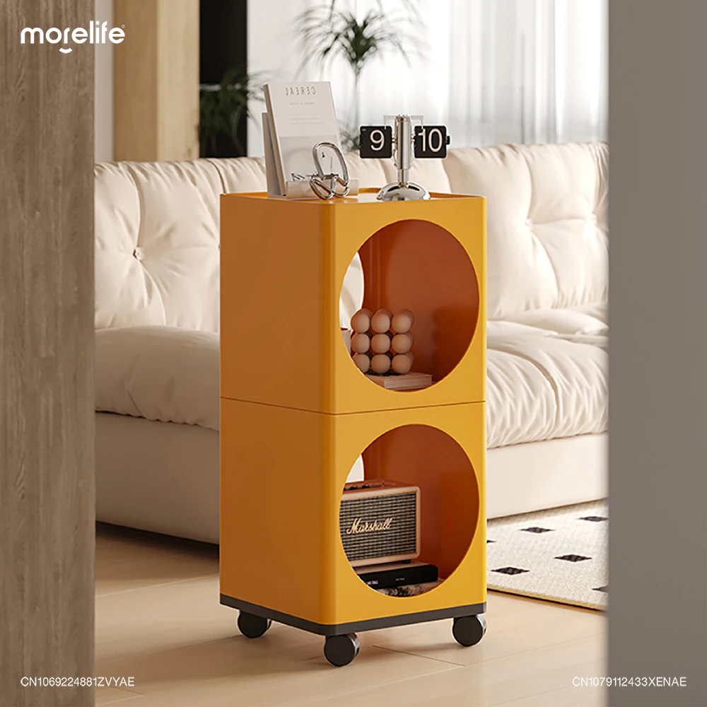 

Creative Storage Cabinet Mobile Plastic Bedside Table Minimalist Small Mini Side Cabinet Storage Rack Shelves Home Furniture