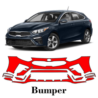 Car Precut Paint Protection Film Front Bumper Anti-scratch Exterior TPU PPF For KIA Forte 5 2019-2020