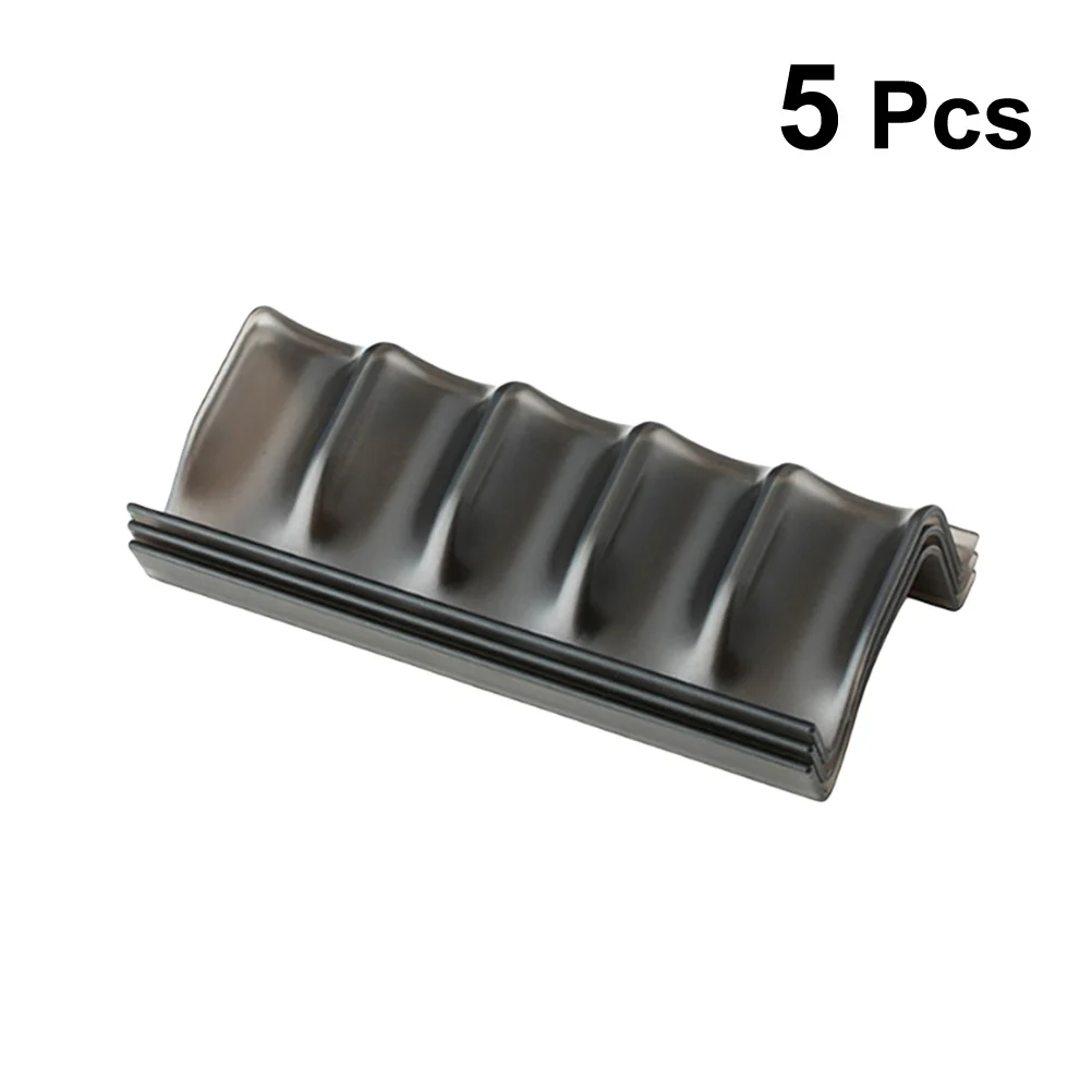 5pcs Essential Oil Bottle Storage Rack 5 Slots Black Foldable Plastic Organizer For Drawer Desktop Display Shelf Drawer Storage
