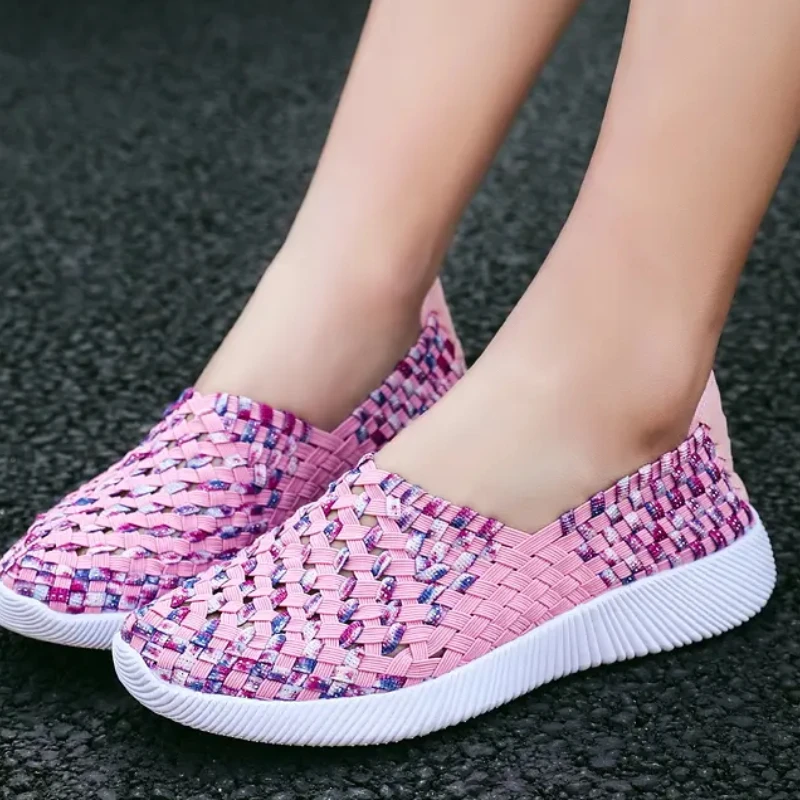 

2025 Women's Shoes Sneakers Lightweight Casual Flats Handmade Comfortable Walking Shoes Slip on Ladies Loafers Zapatos De Mujer