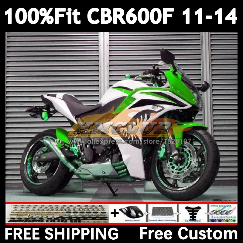 OEM Fairing For HONDA CBR 600 F 600F CBR600 F4i 54No.47 green shark CBR600F 11 12 13 14 CBR600F4i 2011 2012 2013 2014 Injection