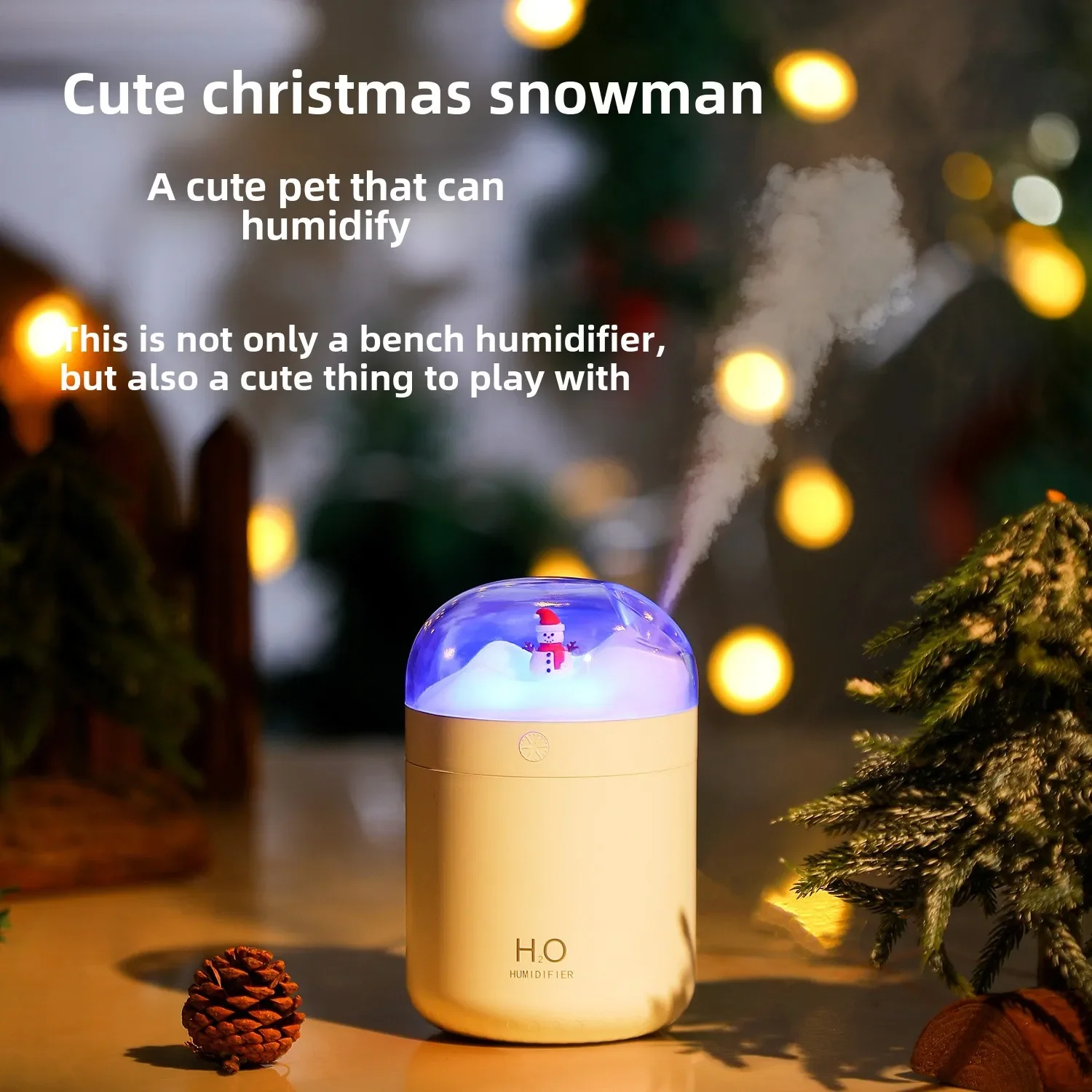 Cross-border new snowman humidifier USB plug-in home desktop silent fog replenishment air humidifier