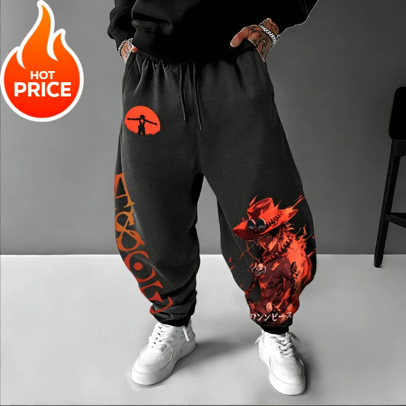 

Anime 2026 One Piece ACE New Harajuku Men Winter Sports Pants Oversized Streetwear Women Casual Leggings Sweatpants Unisex Bot