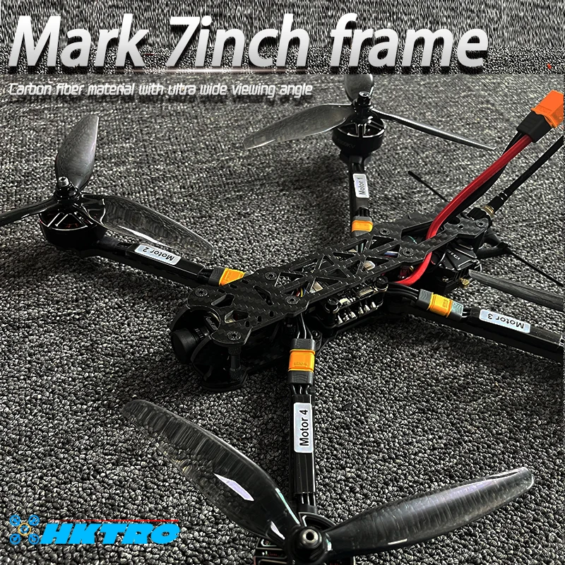 

7-дюймовый комплект рамы Mark F405 FC 60A 4 в 1 ESC FPV R2810 900KV 3-6S, бесщеточный двигатель Gemfan 51466, пропеллер BAYCK 915, запчасти приемника