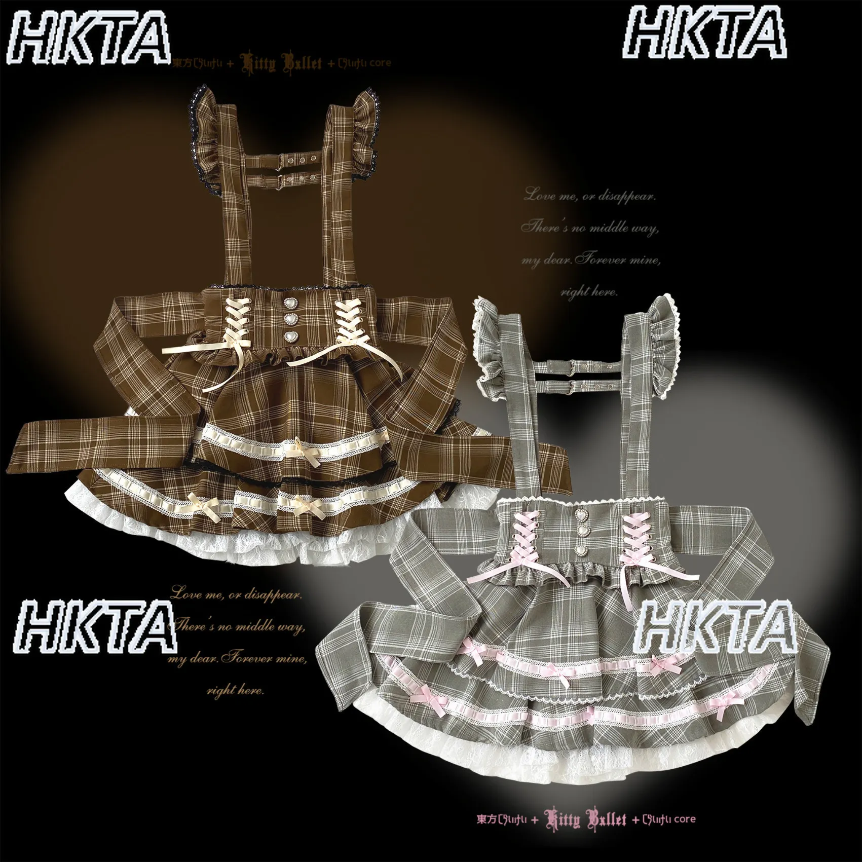 Japanese Retro Flying Sleeve Ruffle Lace Bow Plaid Strap Skirt Ladies Summer New Lolita High Waist Cascade Short Skirt Women