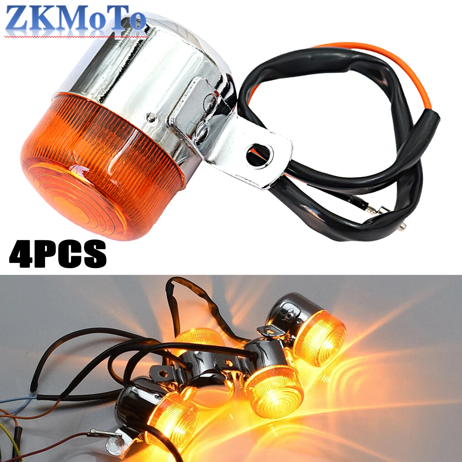 Motorcycle Amber Bulb Turn Signal Light Blinkers Flashers For Honda Dax Z50 ST50 ST70 CT70 ST CT 50 70 Turn Indicators Lamp