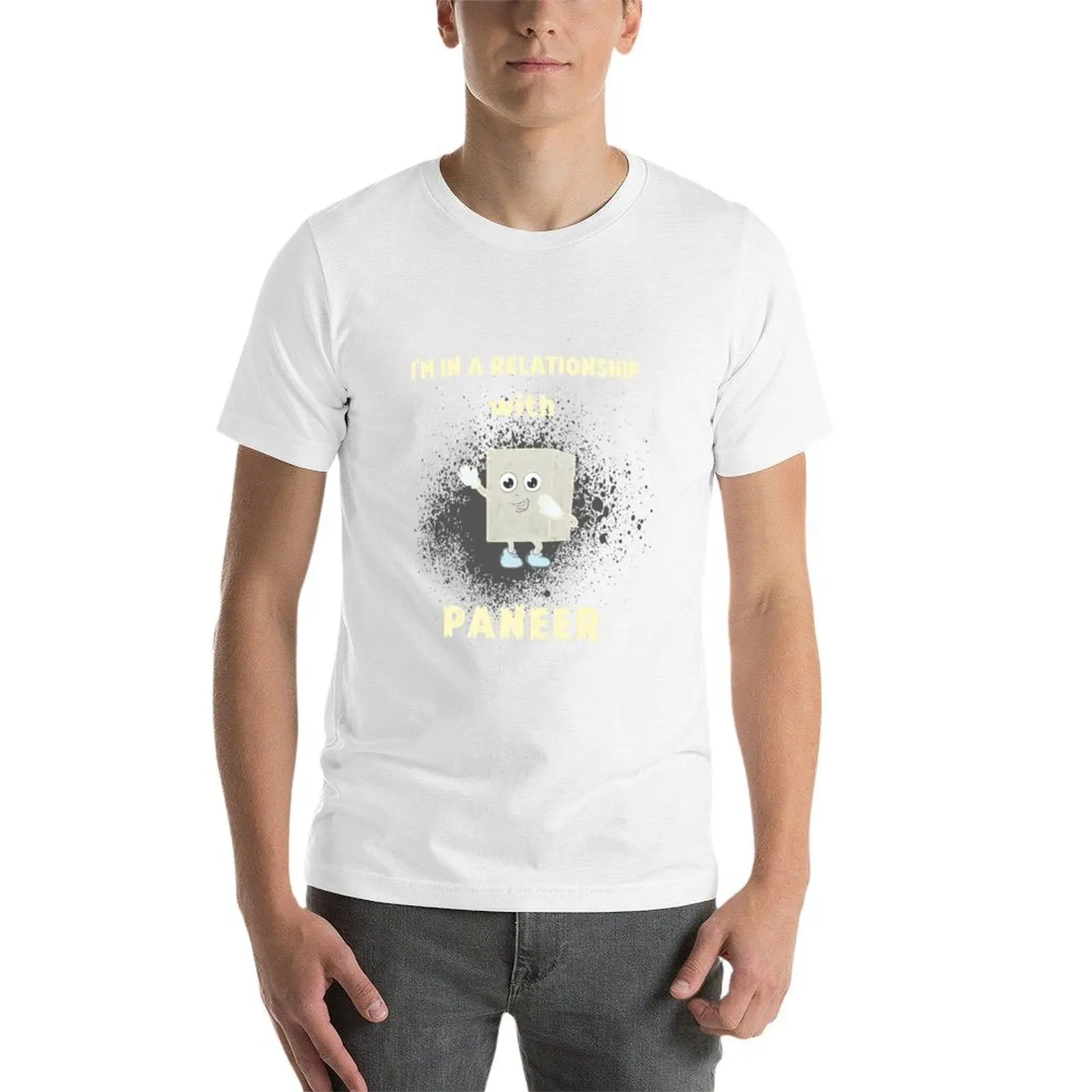 تي شيرت Paneer Lover مصنوع من القطن مع تي شيرت مطبوع