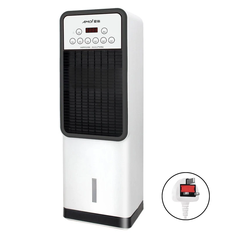 M7DF Digital Display Hot and Cool Tower Fan for Bedroom Living Room and Home Office, Vertical Floor Unit with ABS Housing for