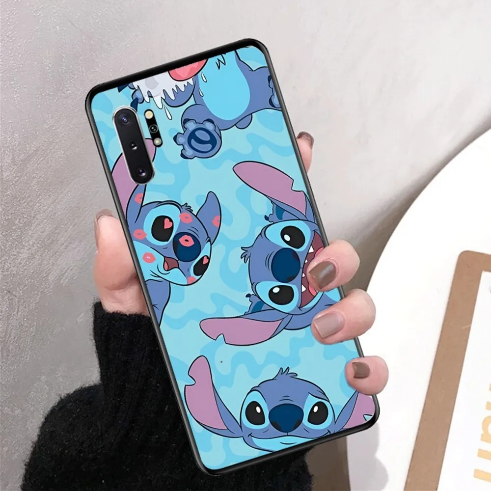 Cute Anime Couple Stitch Phone Case For Samsung Note 8 9 10 20 Pro Plus Lite M 10 11 20 30 21 31 51 A 21 22 42 02 03