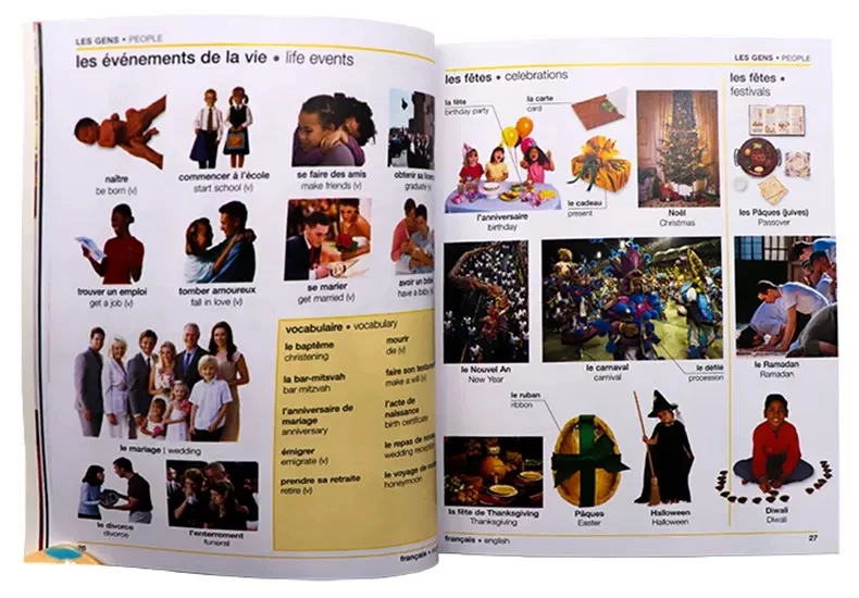 DK-Francês Inglês Bilíngue Ilustração Visual Livro