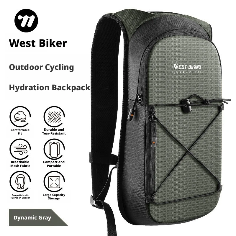 

Portable Bike Backpack with Hydration System, Water Resistant Cycling Rucksack for Mountain Climbing and Trekking