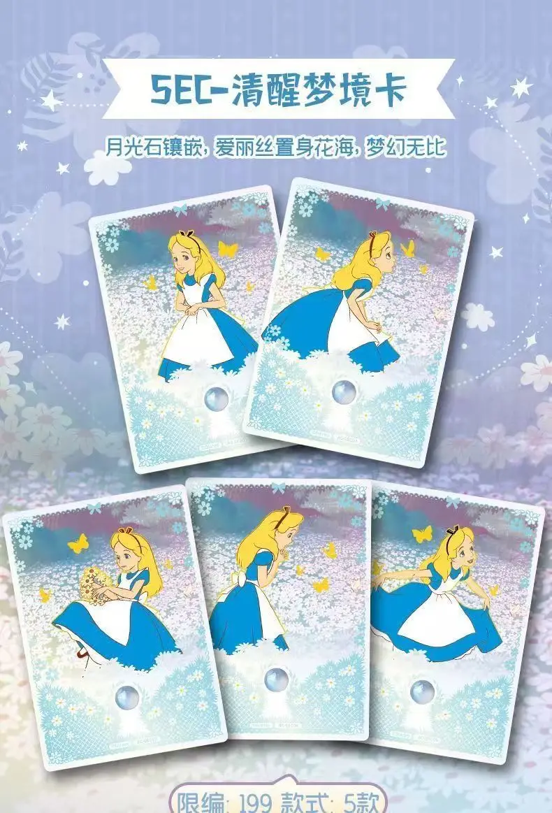 Card.Fun Official Disney Alice in Wonderland Trading Cards Cartoon Merch TCG Collectible Toy Holiday Gift