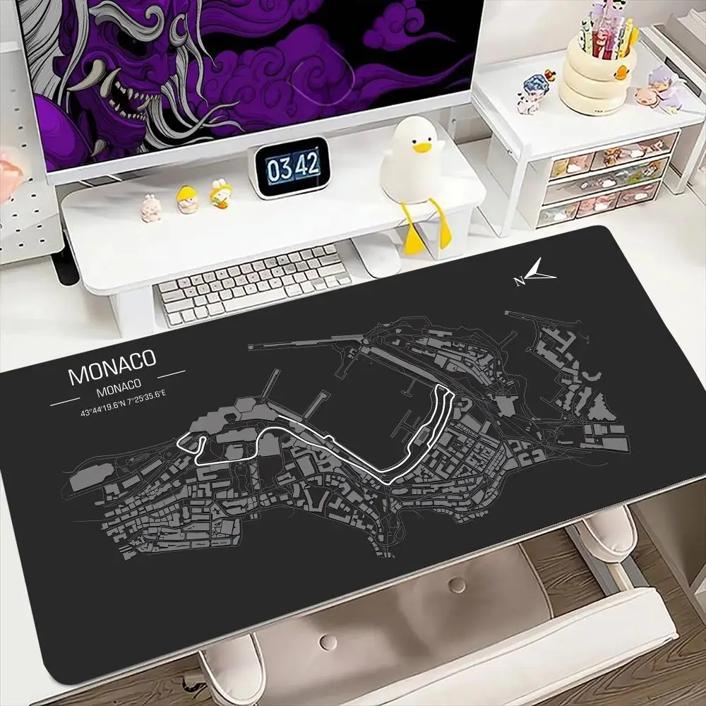 

90x40 см MINISO Speedway Style Formula 1, гоночный коврик для мыши, милый HD настольный коврик, расширенные игровые коврики для клавиатуры, большие идеально подходят для геймеров