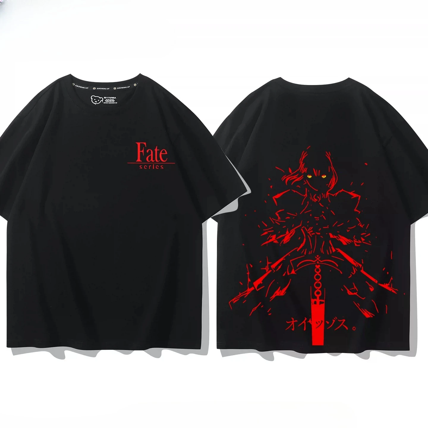 Anime Fate/strange Fake Oversized T Shirt Ayaka Sajyou Saber Archer 100% Cotton Short Sleeve Funny Tshirt Graphics Tees Cosplay