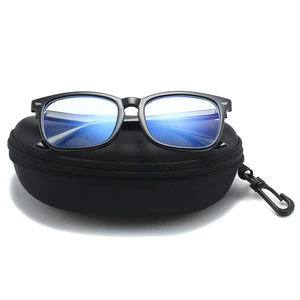 1PC Portable Zipper Carabiner Sunglasses Protector Box Hard Eye Glasses Case Travel Pack Glasses Case Eyewear Accessories