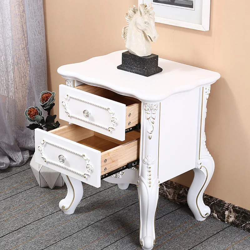 Gold Minimalist Nightstand Nordic Aesthetic Luxury Drawers Night Table European Space Saving Mesitas De Noche Home Furniture