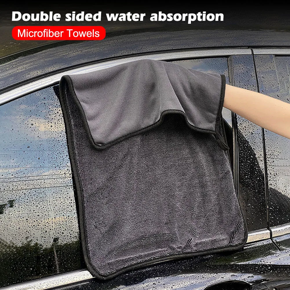 

Microfiber Towels 600GSM Ultra-Thick Car Washing Towel Auto Extra Soft Rag Car Care Cleaning Drying Cloth Microfiber Bath Towels