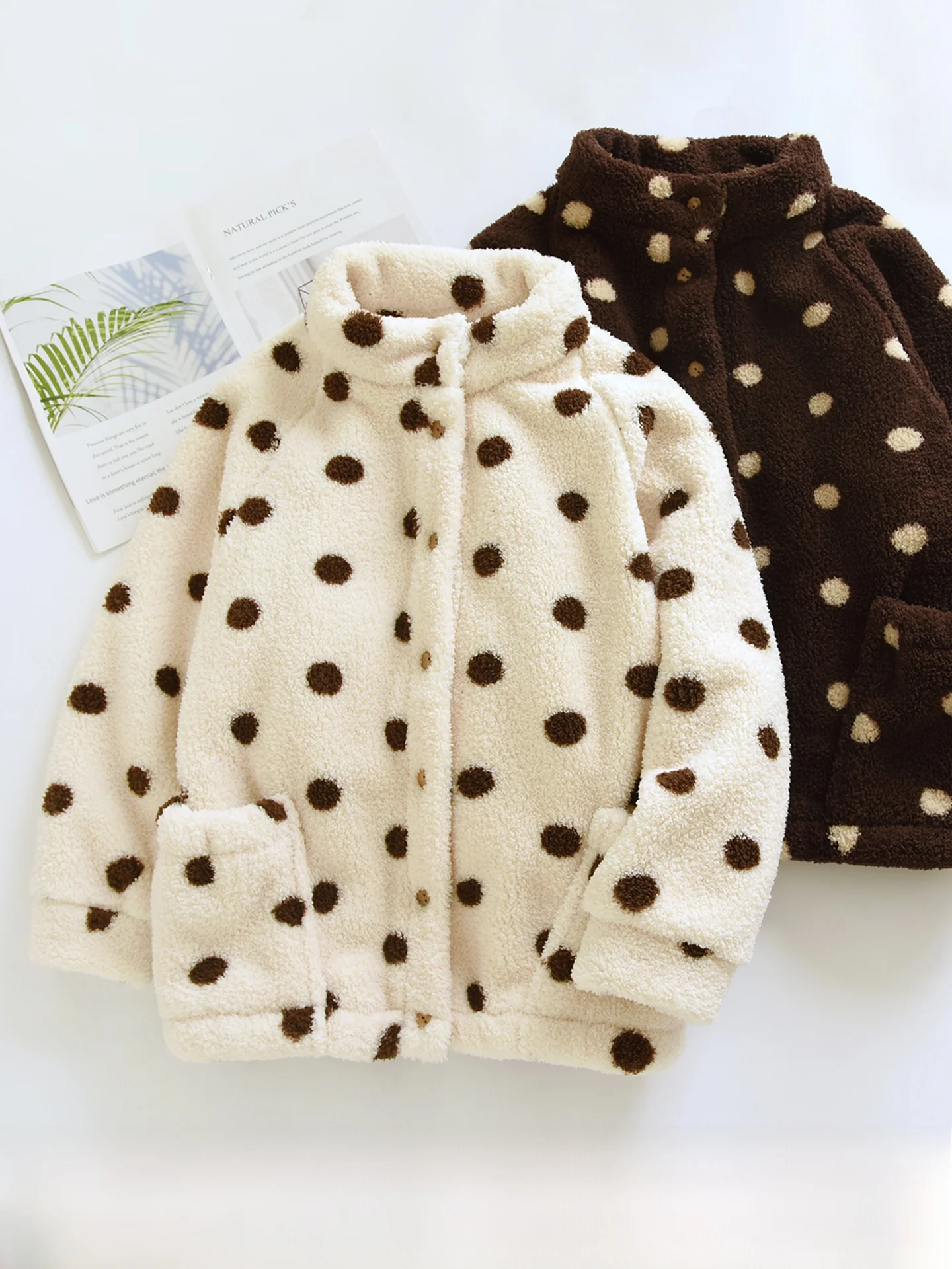 ensemble-de-vetements-d'interieur-en-flanelle-a-grands-pois-2-pieces-style-mignon-et-doux-manches-longues-vetements-d'interieur-thermiques-pour-jeunes-adaptes-a-l'exterieur