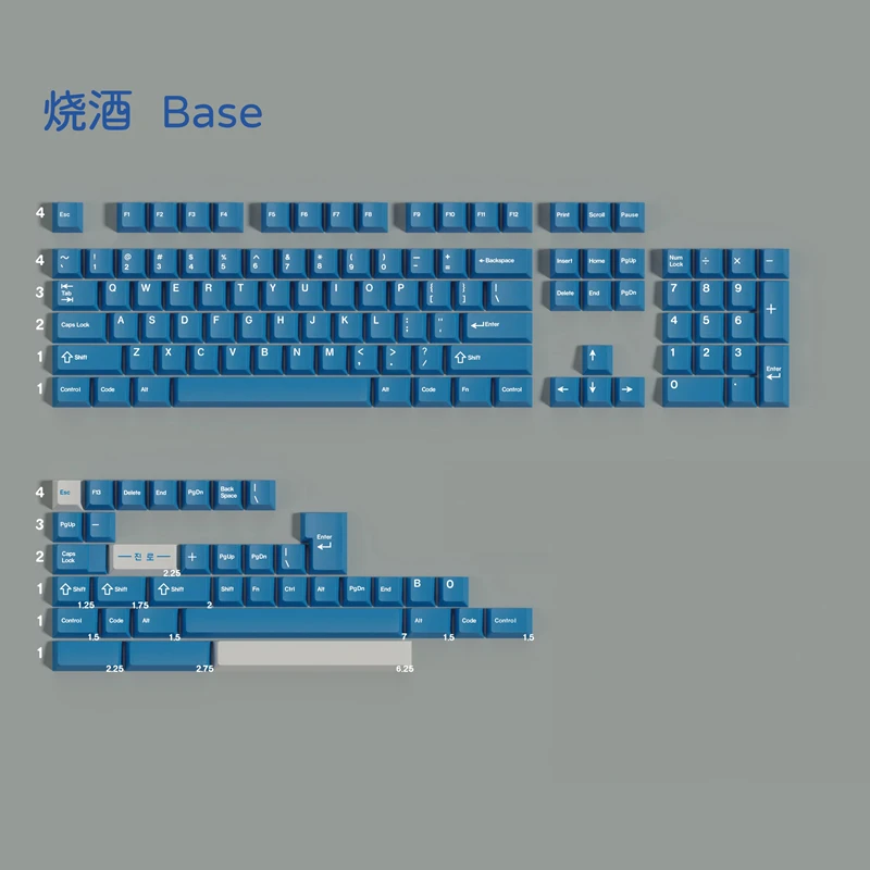 1 Set KKB SOJU Keycaps PBT 5 Side Dye Subbed Key Caps Cherry