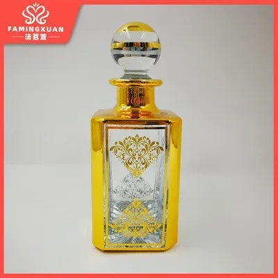 Empty packaging bottles, glass bottles, empty bulk perfume bottles, 267ML gold-plated perfume display bottles gold bottle