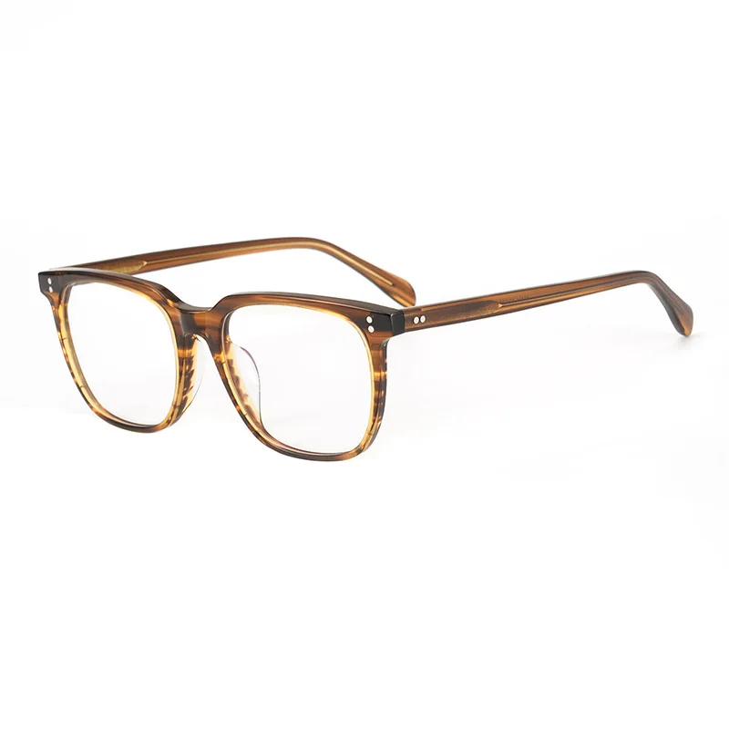 

Retro anti-blue flat glasses frame, large frame myopia round plate glasses frame