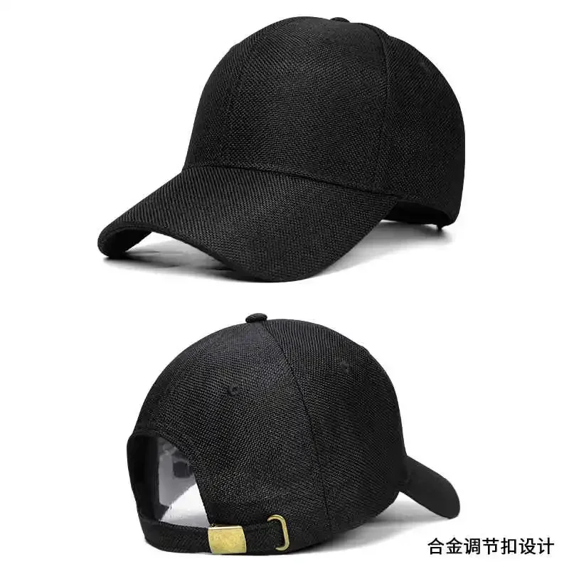 الصيف كبير رئيس 65 سنتيمتر القطن الكتان قبعات البيسبول للجنسين حجم كبير بلون تنفس Snapback قبعة الرجال موضة قناع قبعات للحماية من الشمس