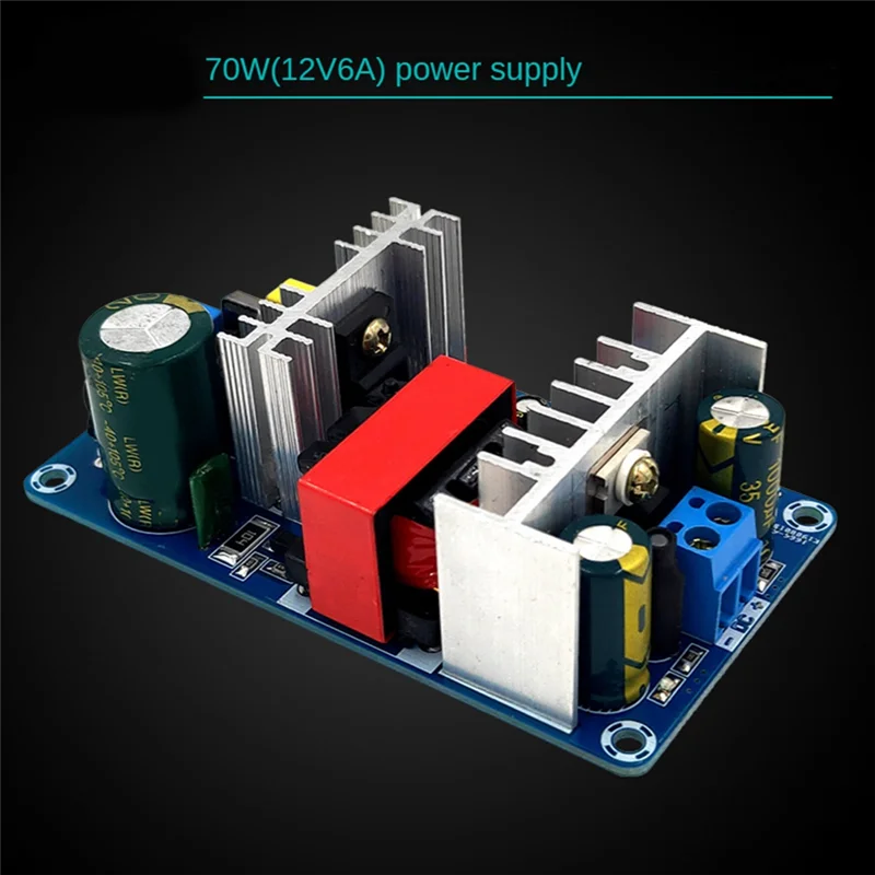 

Плата импульсного источника питания 12V6A, 70 Вт, изолированный модуль питания, источник питания AC-DC, голая плата, запасные части, аксессуары