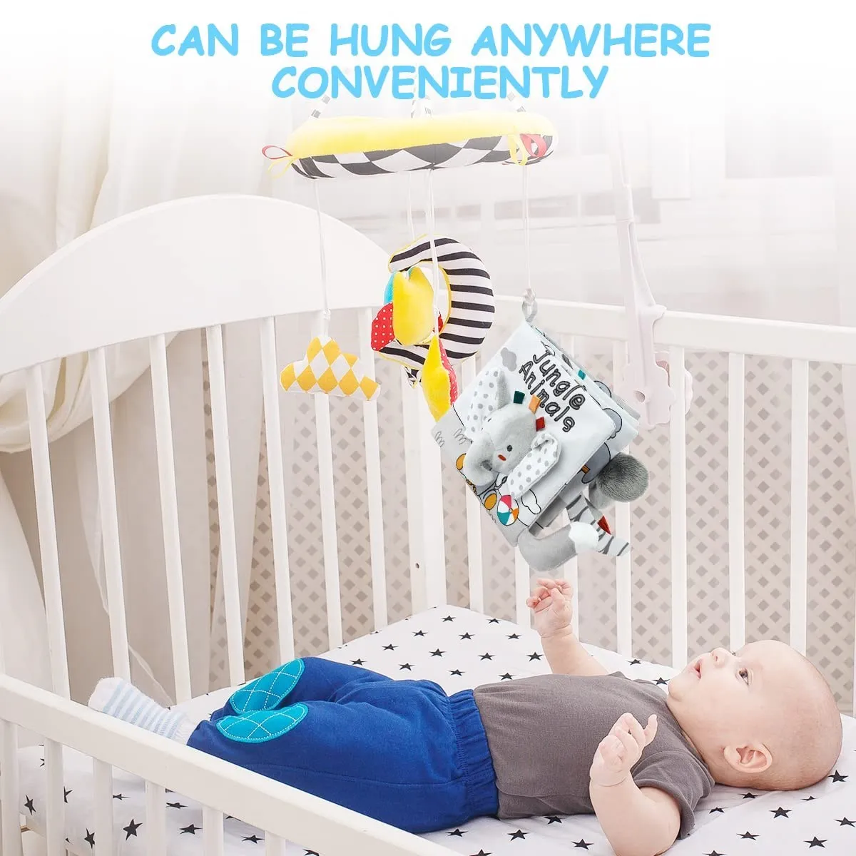 Stoffbücher, 3D-Touch-Feeling, kontrastreiches Stoffbuch, Babyspielzeug, weiche Babybücher, Touch and Feel Crinkle für Kleinkinder, Geschenke