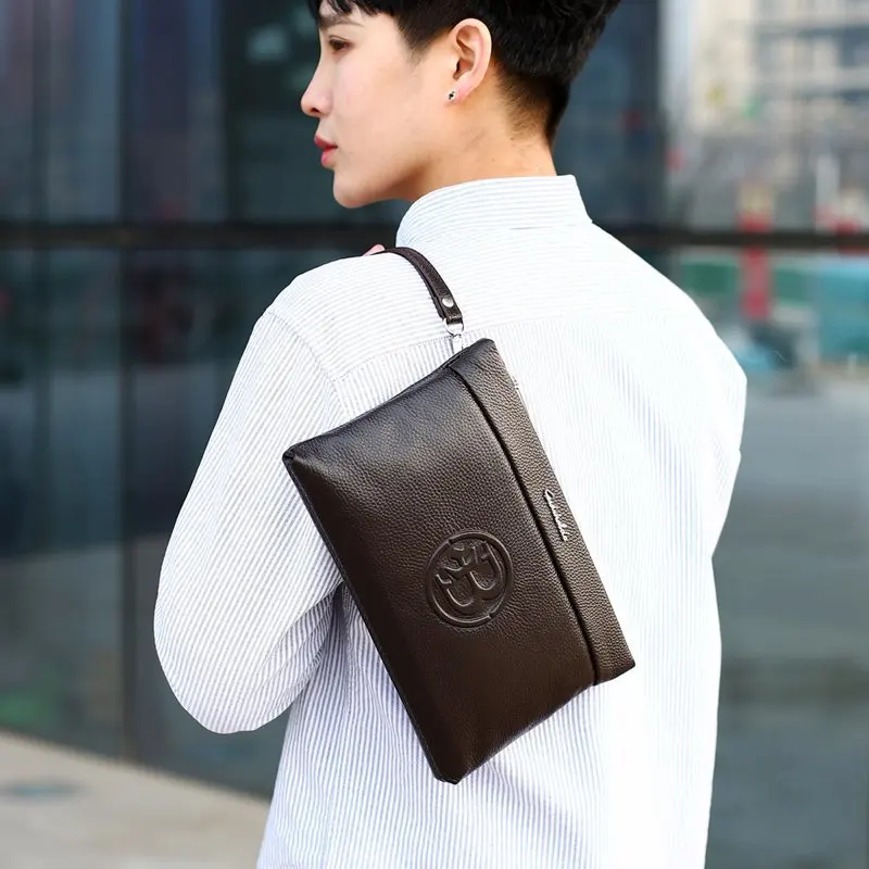 حقيبة يد كلاسيكية للرجال على الموضة من البولي يوريثان حقيبة يد كلاسيكية bolsos para hombre حقيبة مدرب sacoches hommes pochette uomo براثن القابض