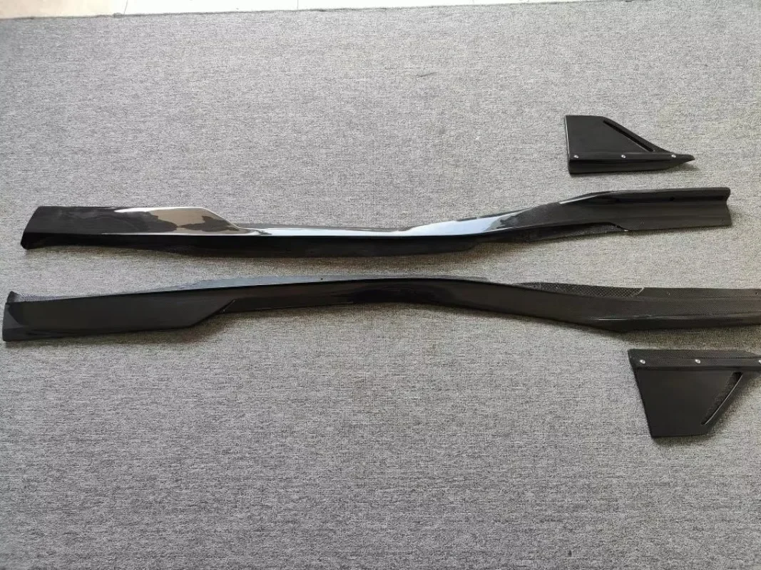 For F8 Modification Upgrade M-Type Dry Carbon Fiber Body Kit Side Skirt and Door Sill Lower Decorative Strip