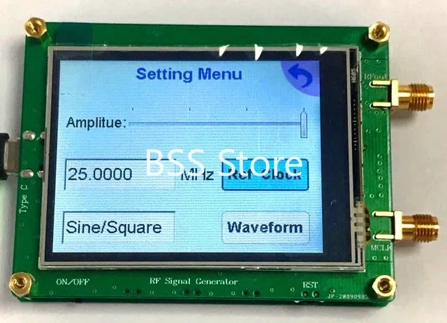 23.5-6000M RF Signal Source 0.5PPM High Stability and Low Noise Frequency Sweep Full Touch Screen PC Controllable Module