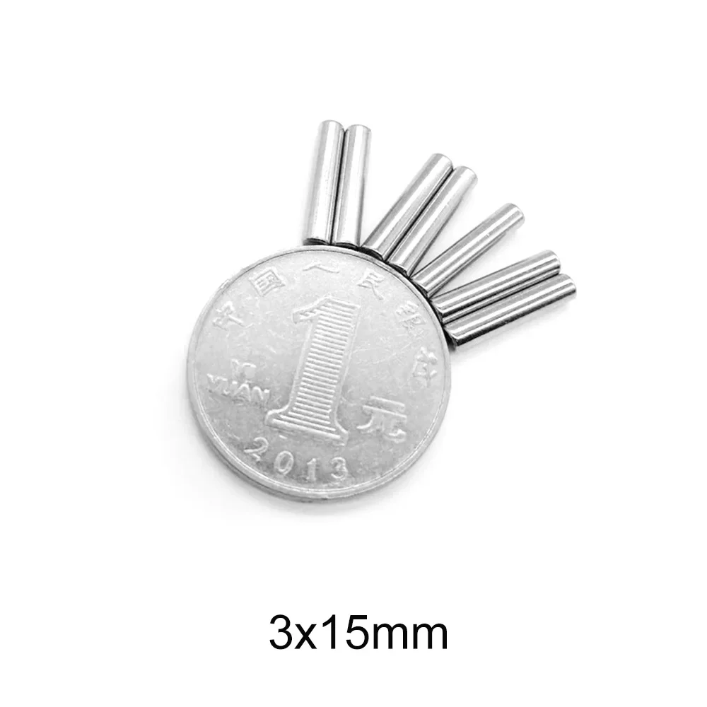 3x15 mm Powerful Strong Magnetic Magnets 3mmx15mm Permanent Neodymium Magnets 3x15mm Small Round Magnet 3*15 mm